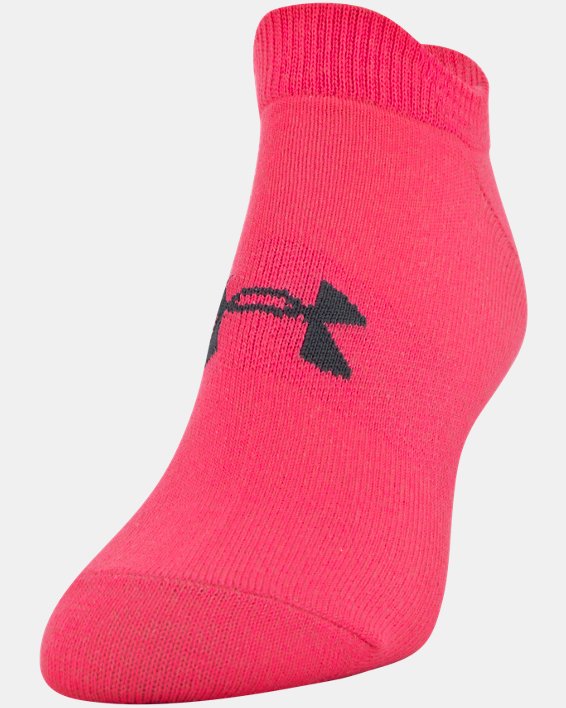 Women's UA Essential No Show – 6-Pack Socks, Pink, pdpMainDesktop image number 2
